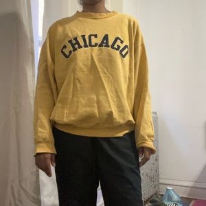 Hanes yellow Chicago sweatshirt